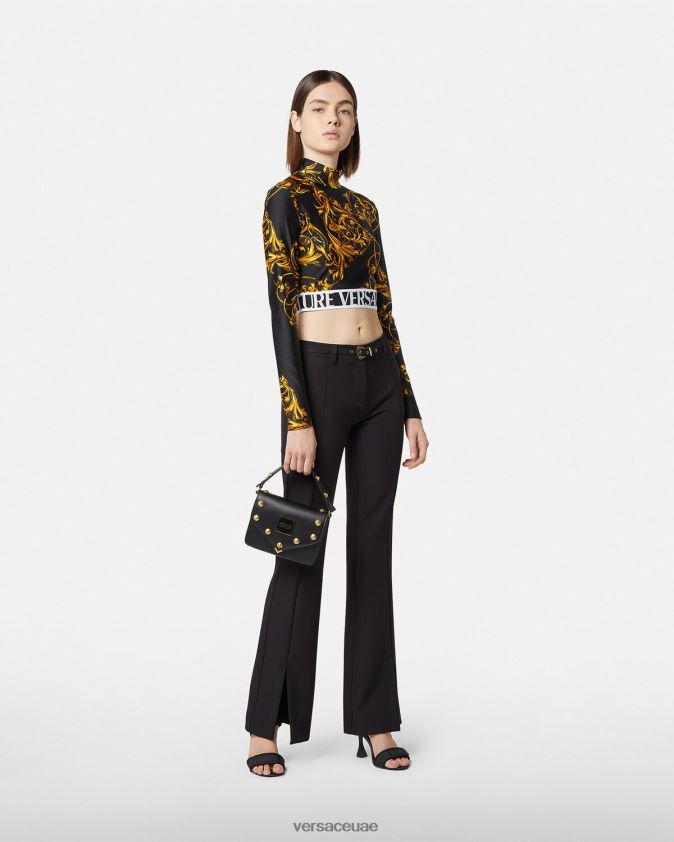 نحيف سروال باروكي كوتور 1 بإبزيم Versace أسود 0FVD2J2247 ملابس