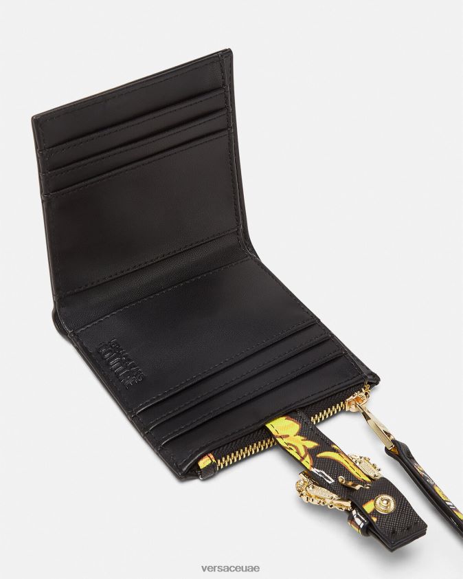 نحيف محفظة بشعار كوتور 1 Versace الذهب الأسود 0FVD2J2343 مُكَمِّلات