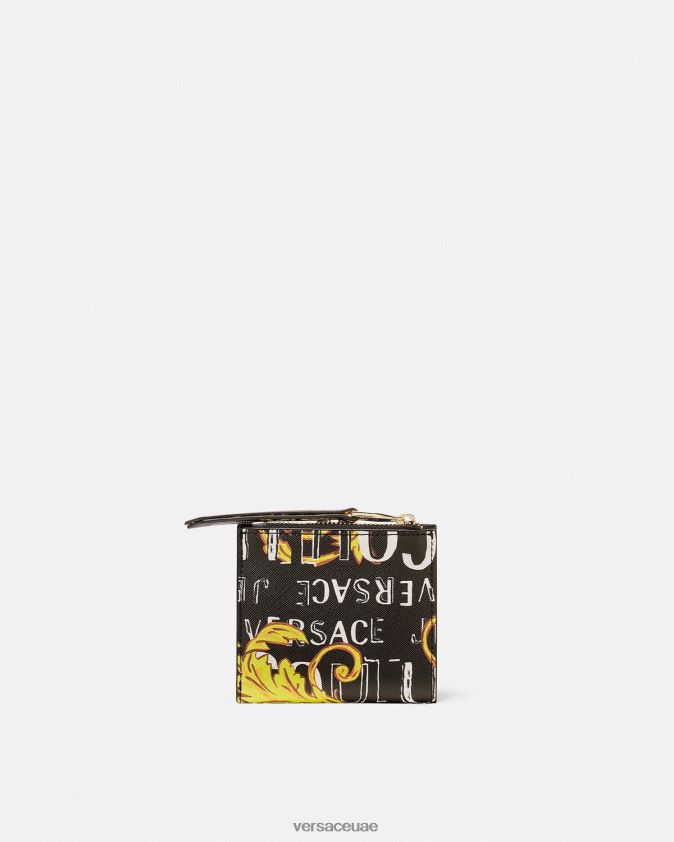 نحيف محفظة بشعار كوتور 1 Versace الذهب الأسود 0FVD2J2343 مُكَمِّلات