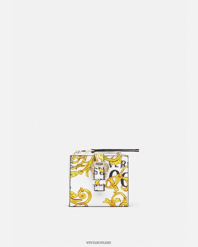 نحيف محفظة بشعار كوتور 1 Versace الذهب والأبيض 0FVD2J2344 مُكَمِّلات