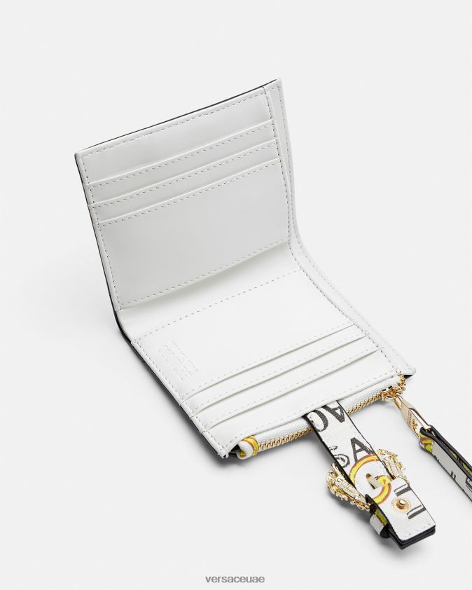 نحيف محفظة بشعار كوتور 1 Versace الذهب والأبيض 0FVD2J2344 مُكَمِّلات