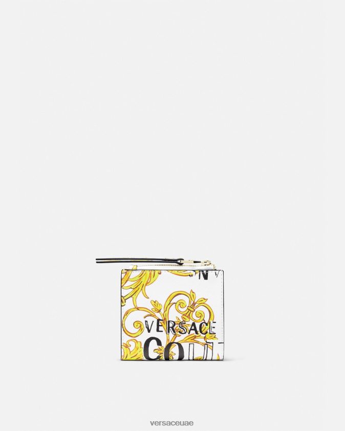 نحيف محفظة بشعار كوتور 1 Versace الذهب والأبيض 0FVD2J2344 مُكَمِّلات