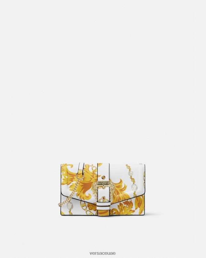 نحيف حقيبة كتف سلسلة كوتور كوتور1 Versace الذهب والأبيض 0FVD2J2359 أكياس