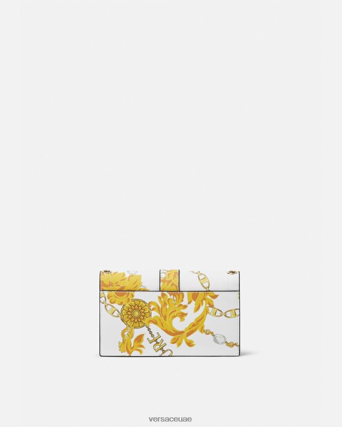 نحيف حقيبة كتف سلسلة كوتور كوتور1 Versace الذهب والأبيض 0FVD2J2359 أكياس