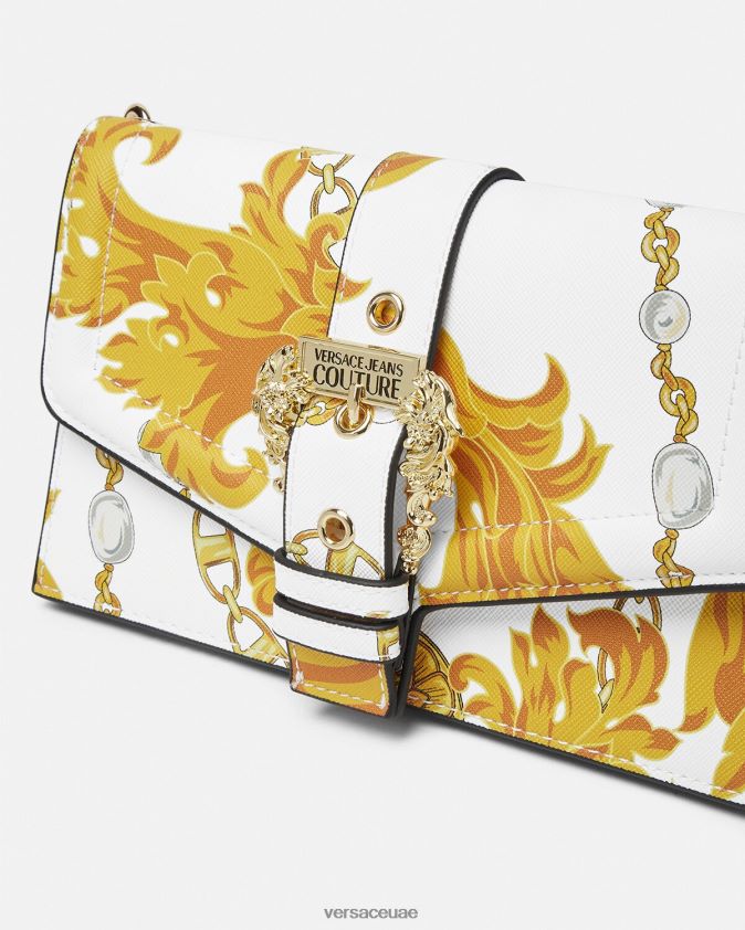 نحيف حقيبة كتف سلسلة كوتور كوتور1 Versace الذهب والأبيض 0FVD2J2359 أكياس