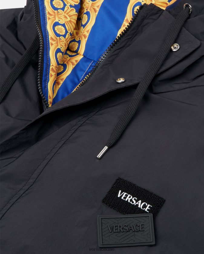 رجال سترة منتفخة باروكو 660 ذات وجهين Versace الأزرق والذهبي 0FVD2J1239 ملابس