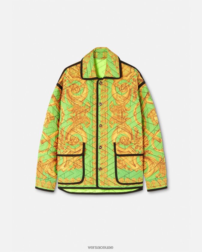 رجال سترة باروكو 660 مبطنة Versace الذهب والأخضر 0FVD2J1242 ملابس