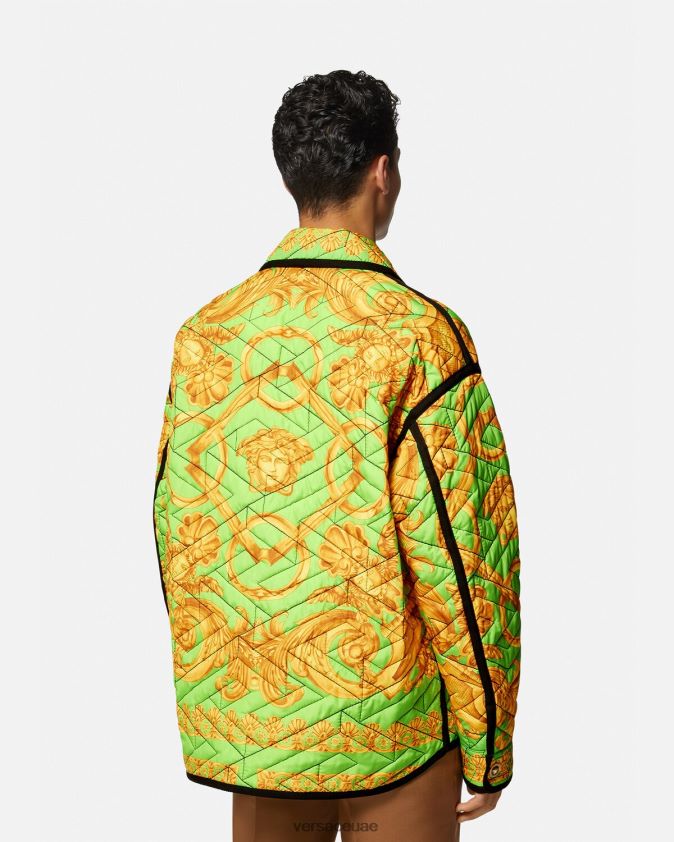 رجال سترة باروكو 660 مبطنة Versace الذهب والأخضر 0FVD2J1242 ملابس