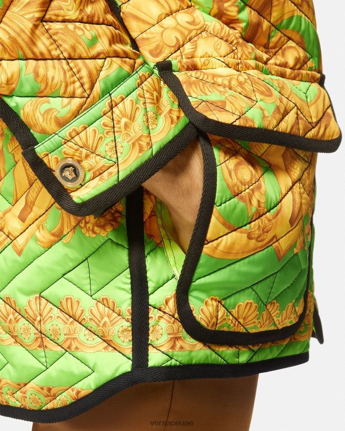 رجال سترة باروكو 660 مبطنة Versace الذهب والأخضر 0FVD2J1242 ملابس