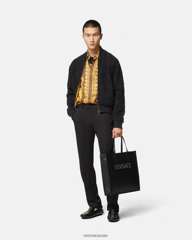 رجال سترة باروكو 660 بومبر ذات وجهين Versace أسود 0FVD2J1351 ملابس
