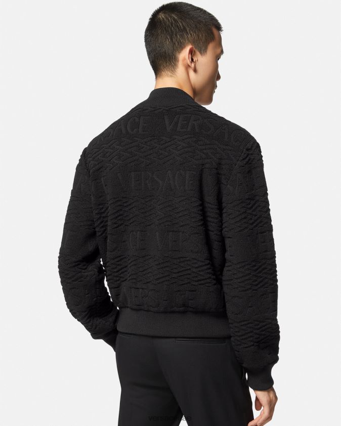 رجال سترة باروكو 660 بومبر ذات وجهين Versace أسود 0FVD2J1351 ملابس