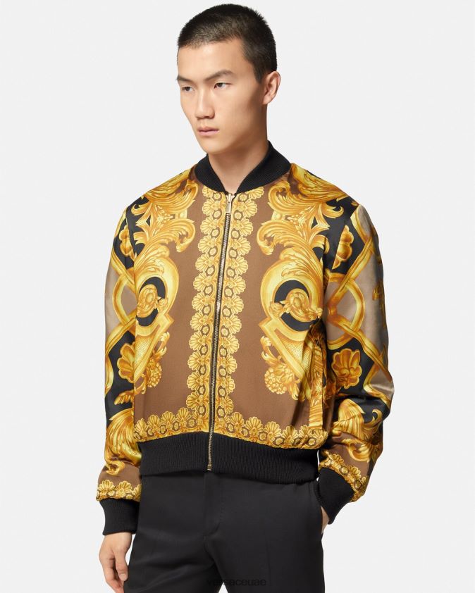 رجال سترة باروكو 660 بومبر ذات وجهين Versace أسود 0FVD2J1351 ملابس