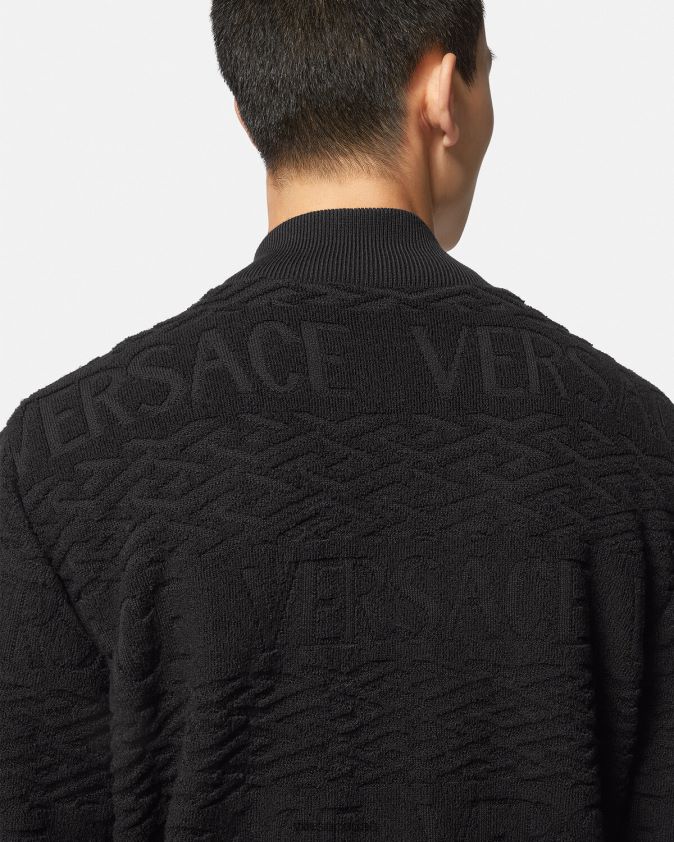 رجال سترة باروكو 660 بومبر ذات وجهين Versace أسود 0FVD2J1351 ملابس