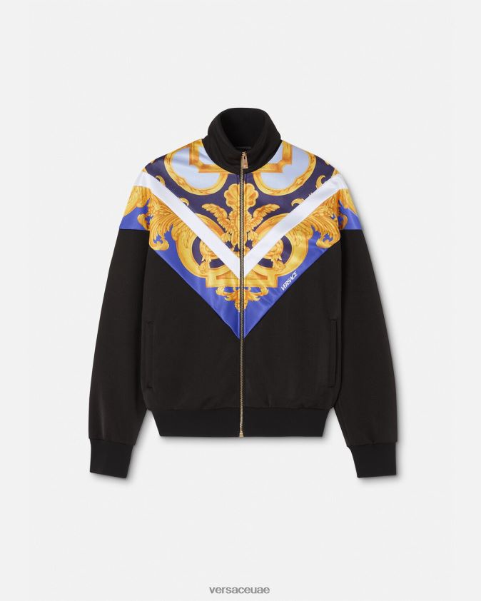 رجال سترة باروكو 660 بسحاب Versace الأزرق والذهبي 0FVD2J1417 ملابس