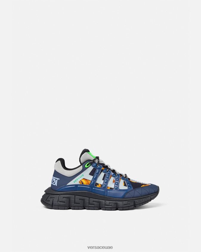 رجال حذاء باروكو 660 تريجريكا الرياضي Versace أزرق 0FVD2J1542 حذاء