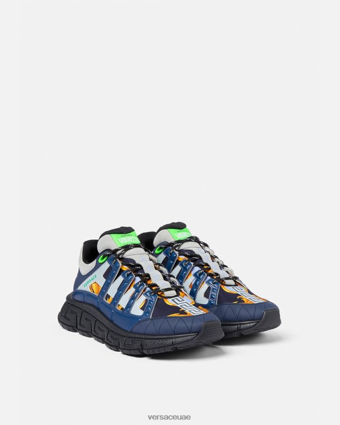 رجال حذاء باروكو 660 تريجريكا الرياضي Versace أزرق 0FVD2J1542 حذاء