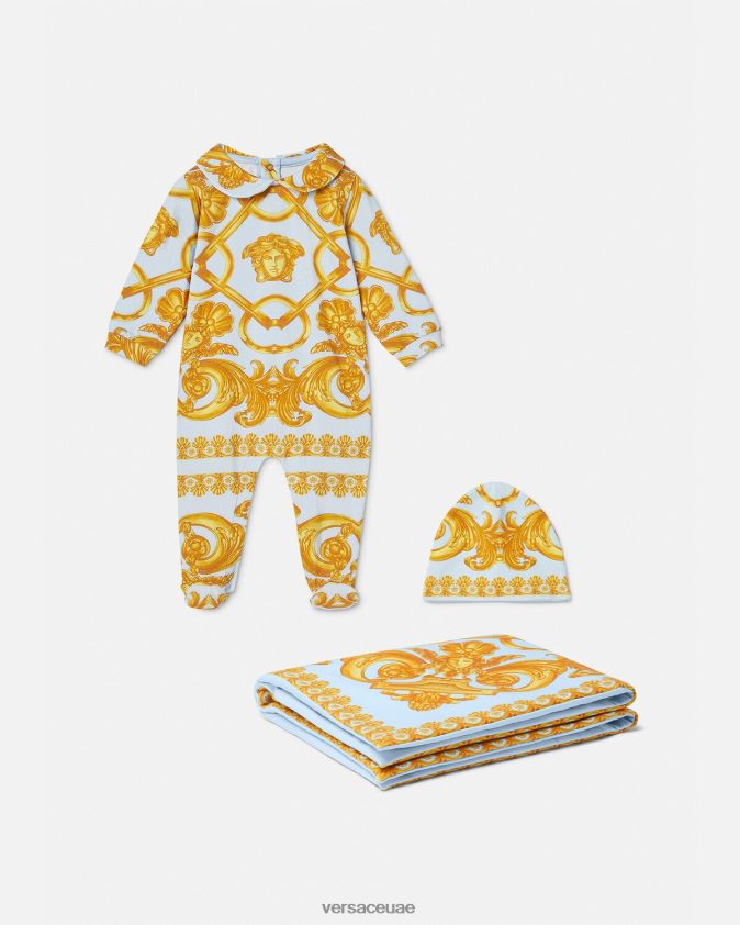 أطفال مجموعة ملابس نوم للأطفال من باروكو 660 Versace الضوء الأزرق والذهبي 0FVD2J1827 ملابس