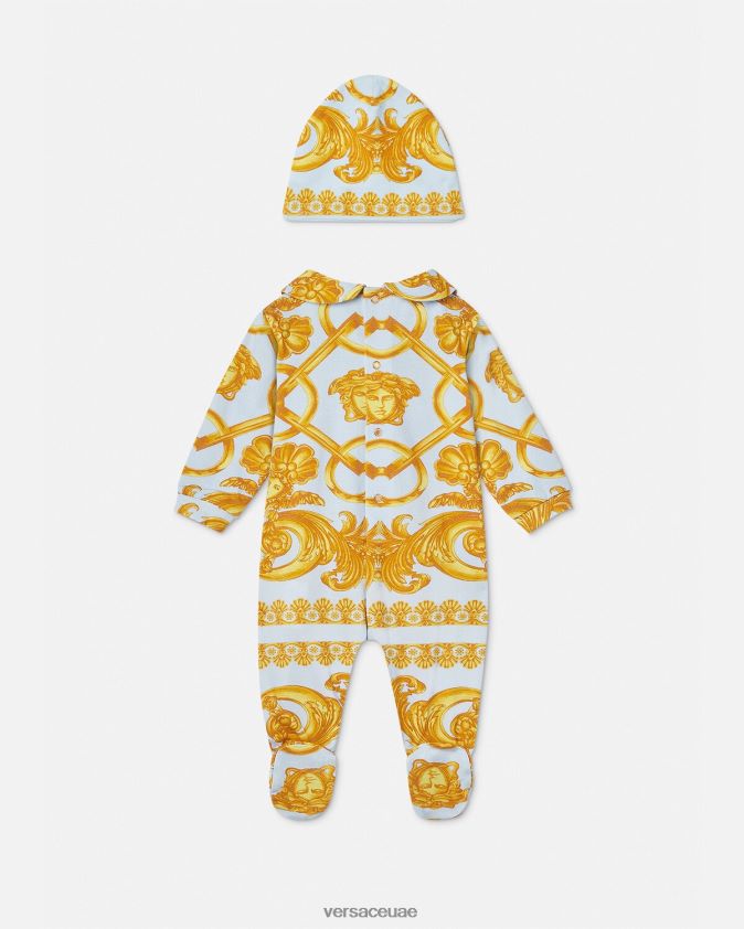 أطفال مجموعة ملابس نوم للأطفال من باروكو 660 Versace الضوء الأزرق والذهبي 0FVD2J1827 ملابس