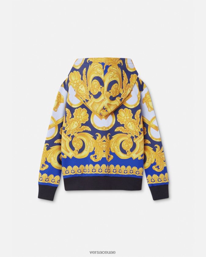 أطفال هوديي باروكو 660 بسحاب Versace الأزرق والذهبي 0FVD2J2108 ملابس