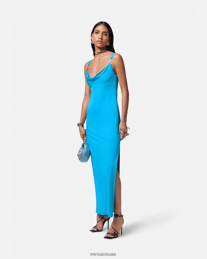 نحيف فستان ميدوسا '95 الطويل Versace أزرق 0FVD2J17 ملابس