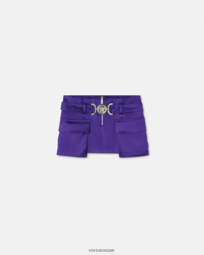 نحيف تنورة كارجو صغيرة من ميدوسا '95 Versace البنفسجي 0FVD2J187 ملابس