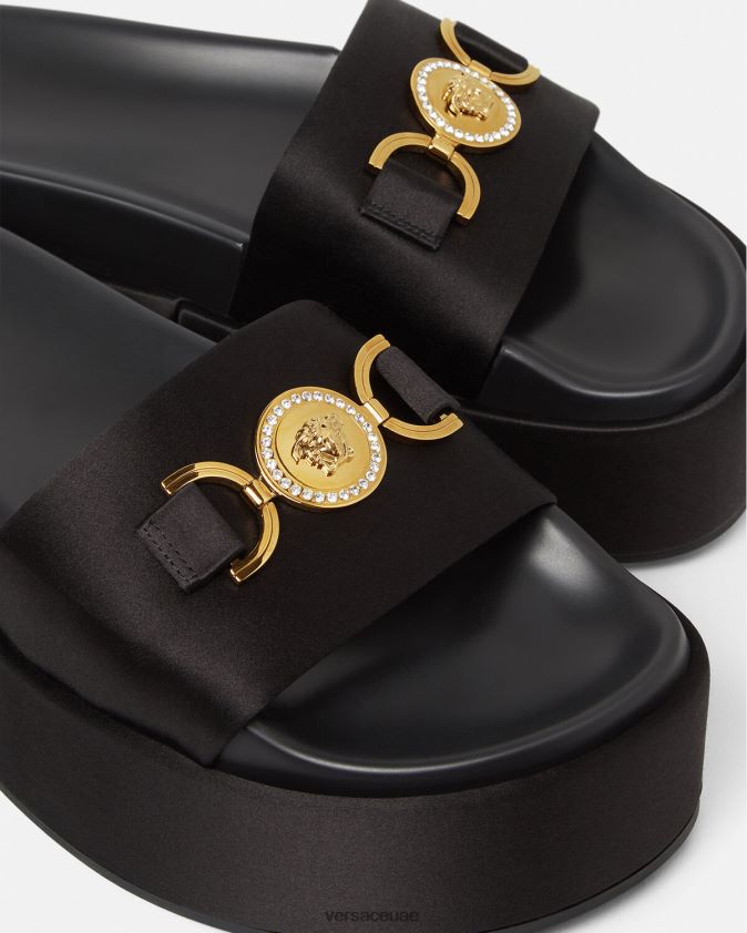 نحيف صندل ميدوسا '95 بنعل سميك Versace أسود 0FVD2J455 حذاء