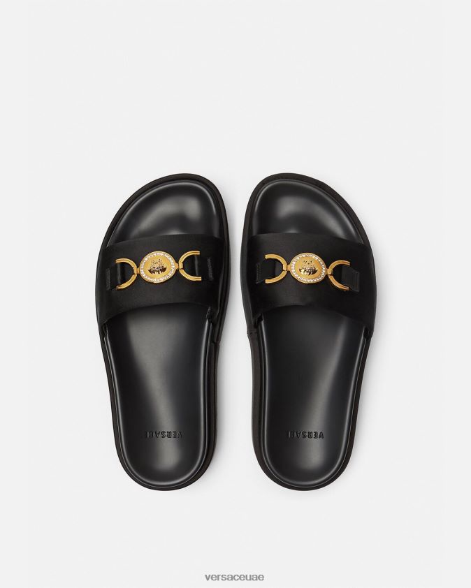 نحيف صندل ميدوسا '95 بنعل سميك Versace أسود 0FVD2J455 حذاء