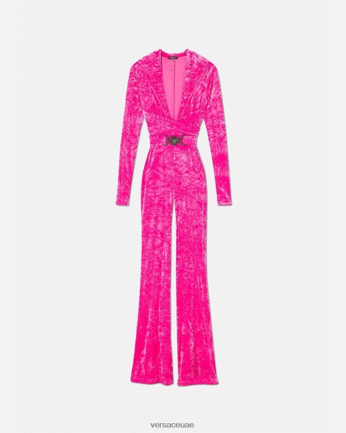 نحيف بذلة مخملية بغطاء للرأس من ميدوسا '95 Versace ضارب الى الحمرة 0FVD2J56 ملابس