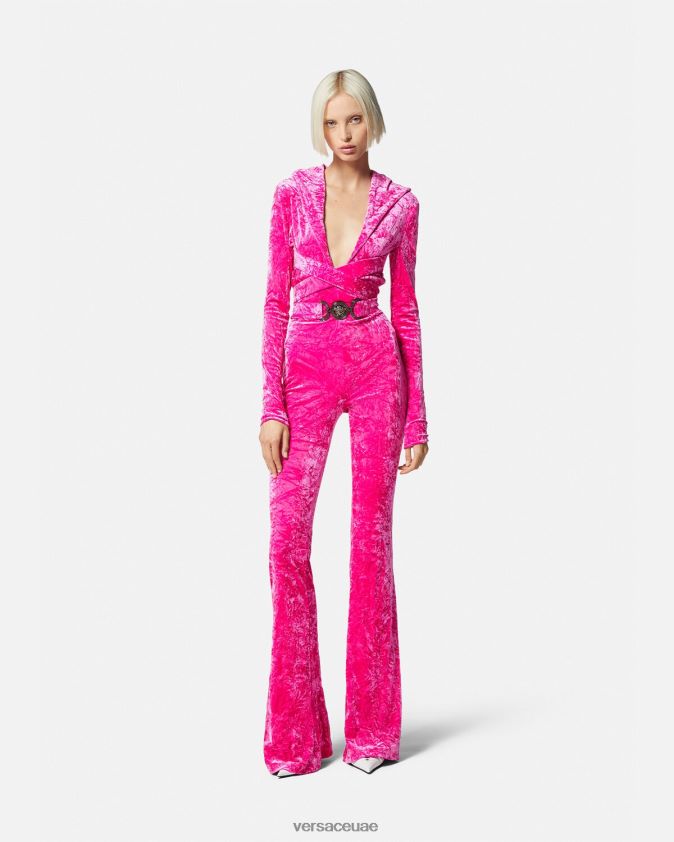 نحيف بذلة مخملية بغطاء للرأس من ميدوسا '95 Versace ضارب الى الحمرة 0FVD2J56 ملابس