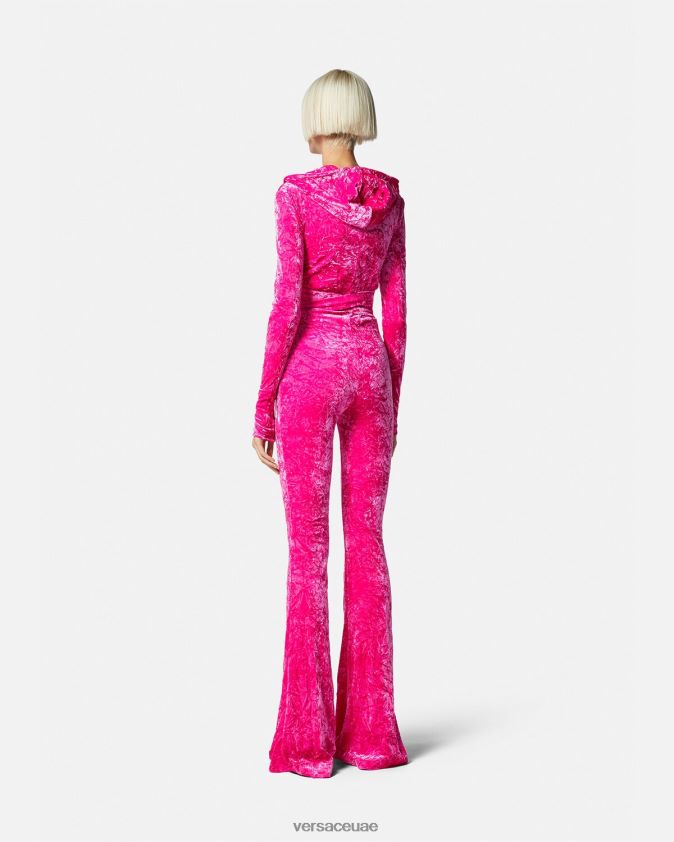 نحيف بذلة مخملية بغطاء للرأس من ميدوسا '95 Versace ضارب الى الحمرة 0FVD2J56 ملابس