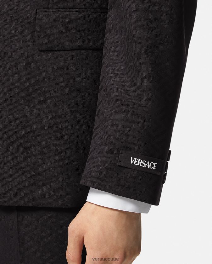 رجال سترة مصممة من La Greca Versace أسود 0FVD2J1264 ملابس
