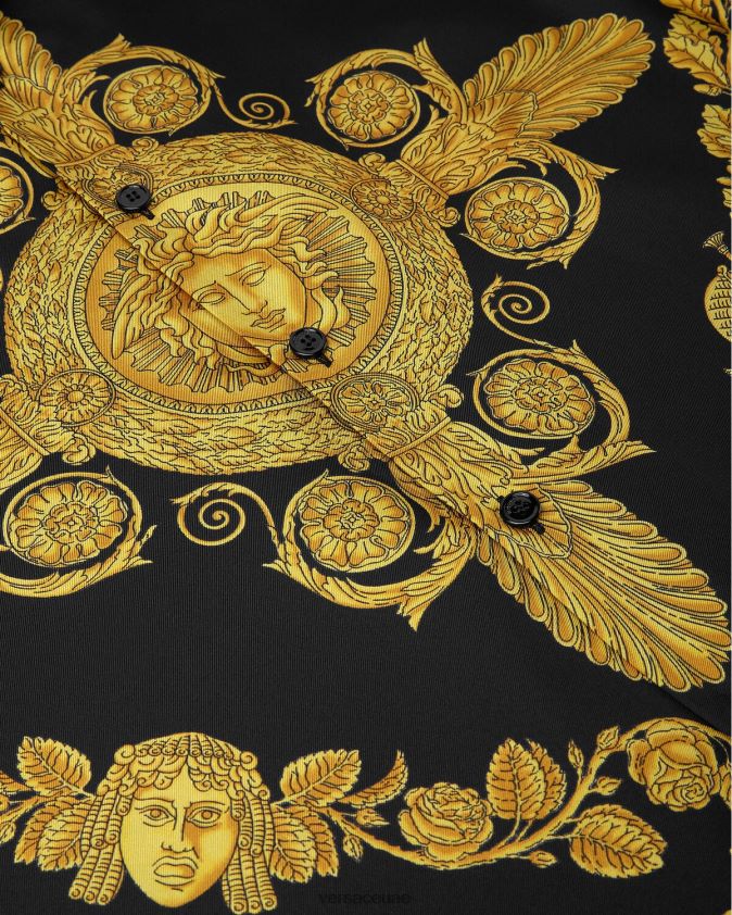 رجال قميص من الحرير الباروكي من Maschera Versace مطبعة 0FVD2J1311 ملابس