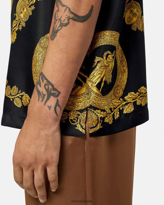رجال قميص من الحرير الباروكي من Maschera Versace مطبعة 0FVD2J1312 ملابس