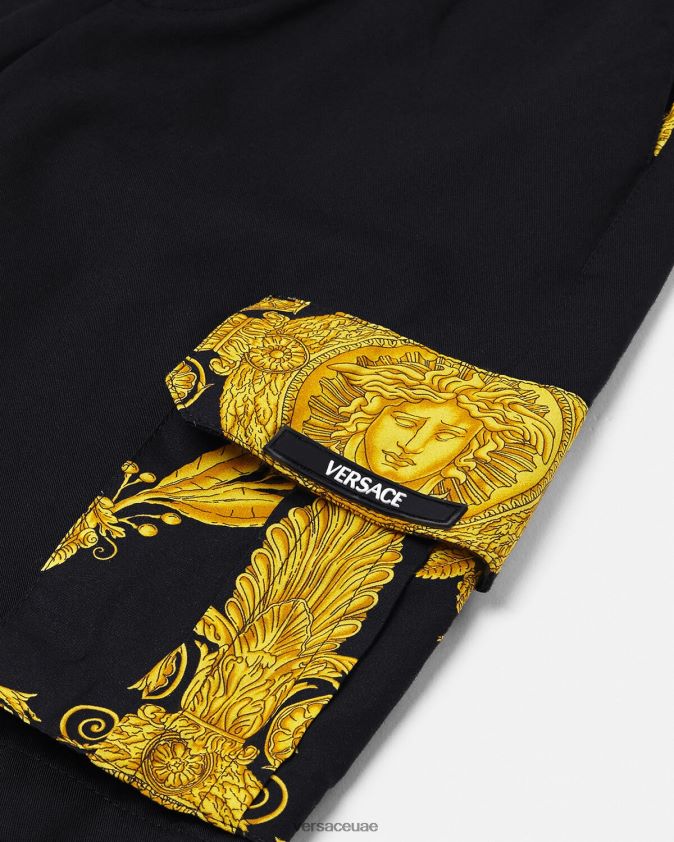 أطفال شورت Maschera الباروكي اليوناني Versace أسود 0FVD2J2126 ملابس