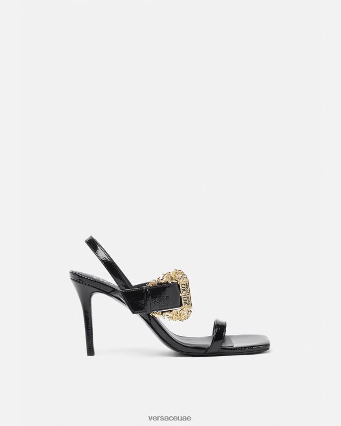 نحيف الصنادل الباروك إميلي Slingback Versace أسود 0FVD2J2257 حذاء