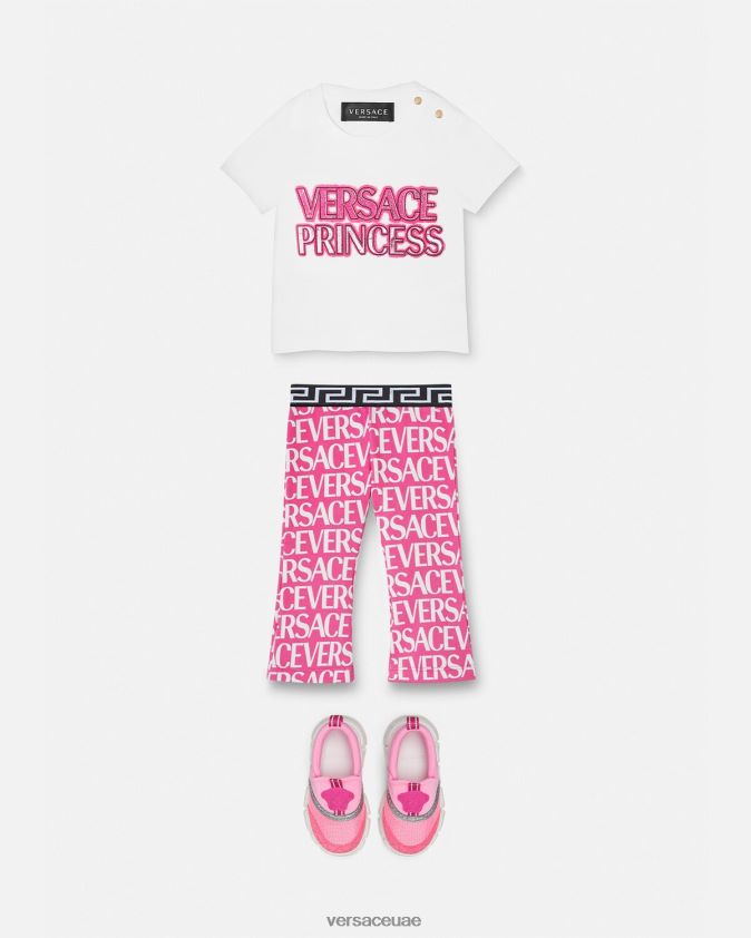 أطفال جميع أنحاء Sweatpants الطفل Versace الوردي والطباعة 0FVD2J1873 ملابس