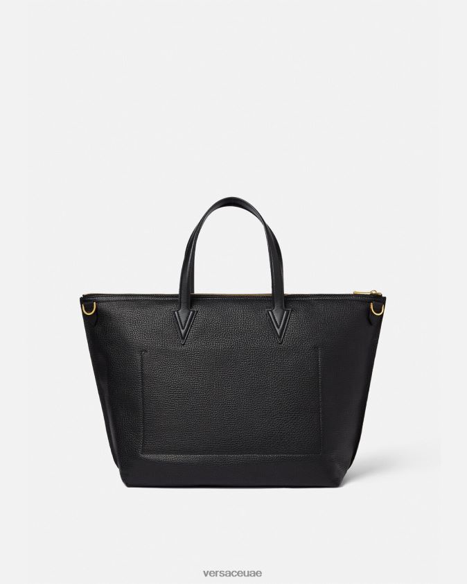 رجال حقيبة يد V Greca Signature Versace أسود 0FVD2J1490 أكياس