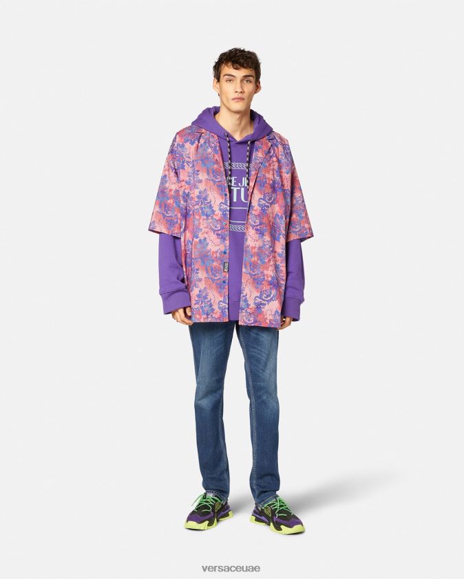 رجال جينز بشعار على شكل حرف V Versace أزرق 0FVD2J2383 ملابس