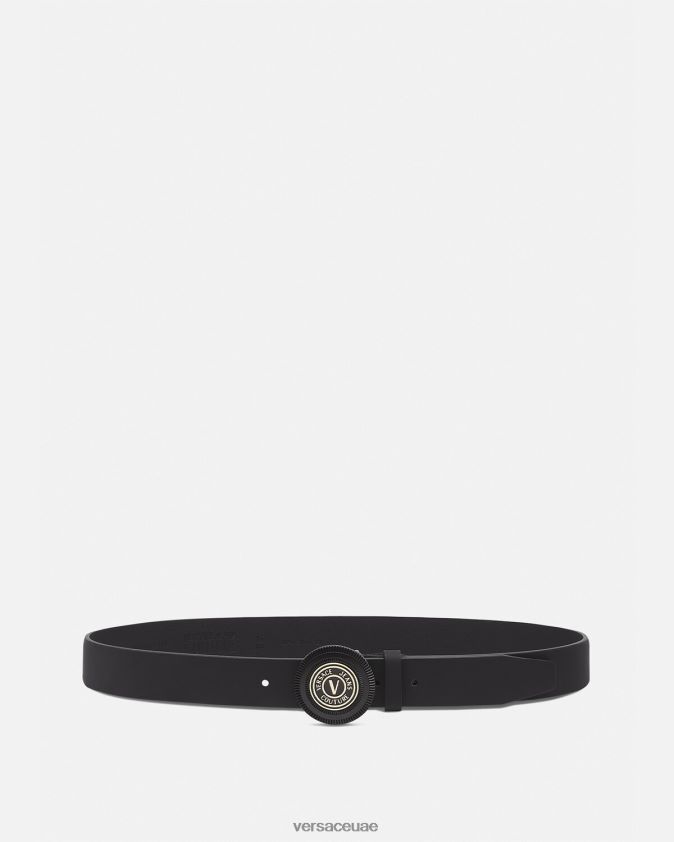 رجال حزام بشعار على شكل حرف V Versace أسود 0FVD2J2484 مُكَمِّلات