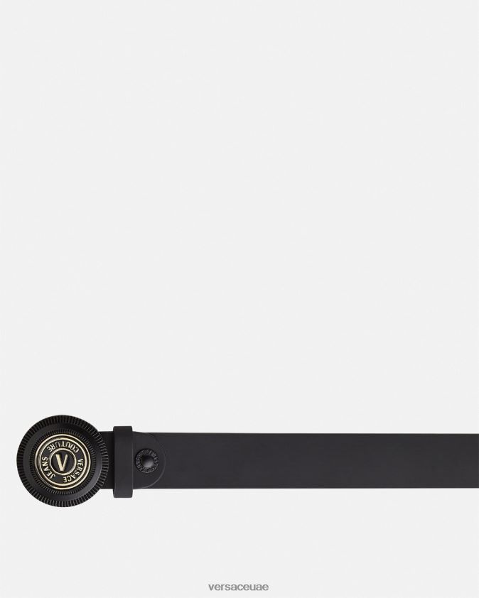 رجال حزام بشعار على شكل حرف V Versace أسود 0FVD2J2484 مُكَمِّلات