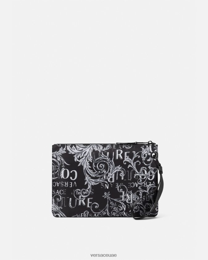 رجال حقيبة بشعار على شكل حرف V بشعار مزدوج Versace أسود اللون الرمادي 0FVD2J2496 مُكَمِّلات