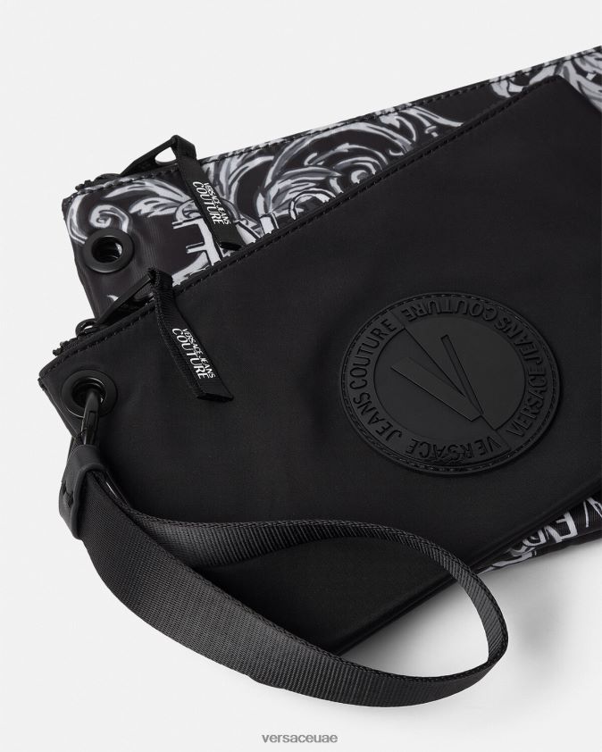 رجال حقيبة بشعار على شكل حرف V بشعار مزدوج Versace أسود اللون الرمادي 0FVD2J2496 مُكَمِّلات