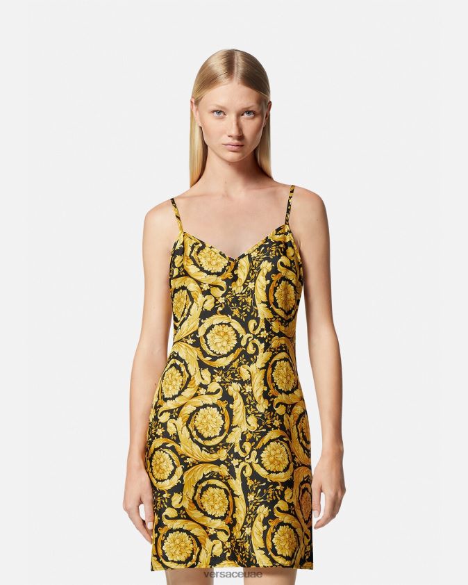 نحيف زلة بيجامة من الحرير الباروكي Versace مطبعة 0FVD2J1029 الملابس الداخلية وملابس البحر