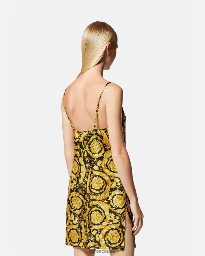 نحيف زلة بيجامة من الحرير الباروكي Versace مطبعة 0FVD2J1029 الملابس الداخلية وملابس البحر