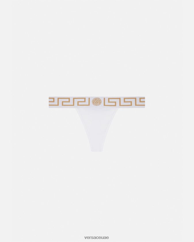 نحيف ثونغ الحدود اليونانية Versace أبيض 0FVD2J1049 الملابس الداخلية وملابس البحر