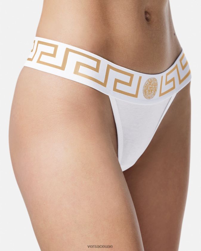 نحيف ثونغ الحدود اليونانية Versace أبيض 0FVD2J1049 الملابس الداخلية وملابس البحر