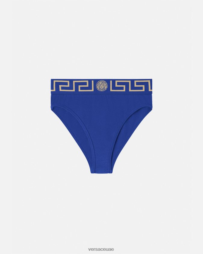 نحيف الحدود اليونانية ملخصات عالية الساق Versace أزرق 0FVD2J1058 الملابس الداخلية وملابس البحر