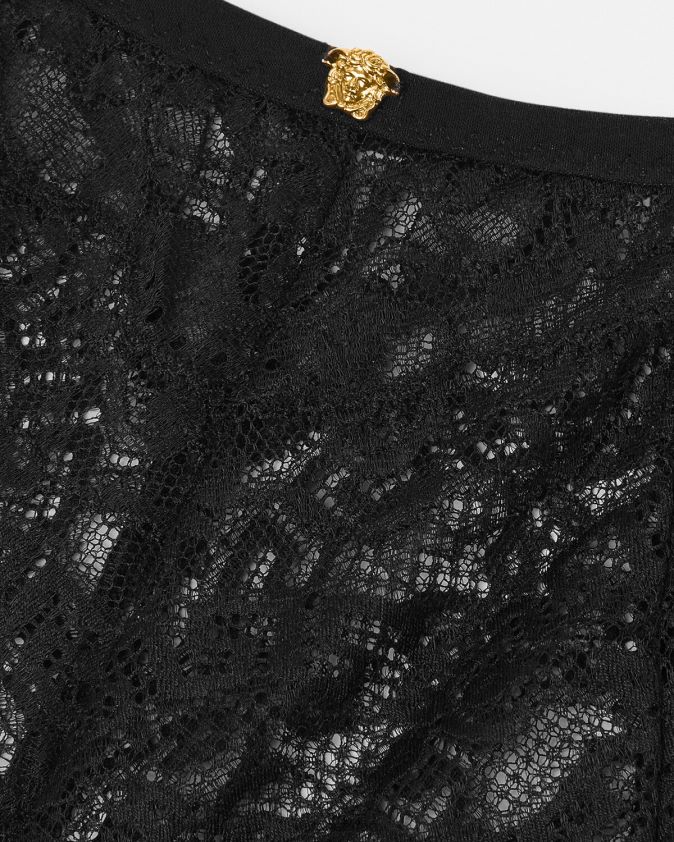 نحيف ملخصات الدانتيل الباروك Versace أسود 0FVD2J1067 الملابس الداخلية وملابس البحر
