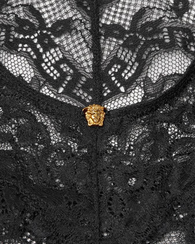 نحيف ارتداءها الدانتيل الباروك Versace أسود 0FVD2J1069 الملابس الداخلية وملابس البحر