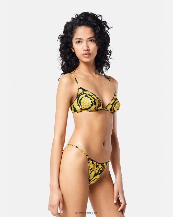 نحيف براليت حرير بطبعة الباروك Versace مطبعة 0FVD2J1070 الملابس الداخلية وملابس البحر